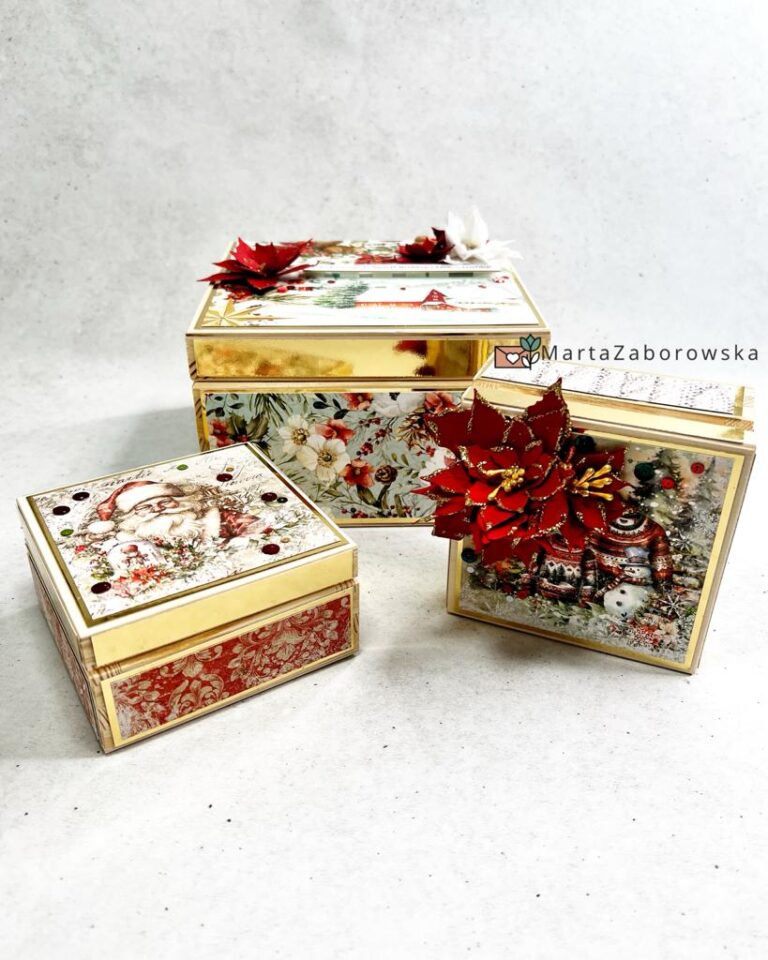 Drewniane, świąteczne pudełka na prezenty 🎁